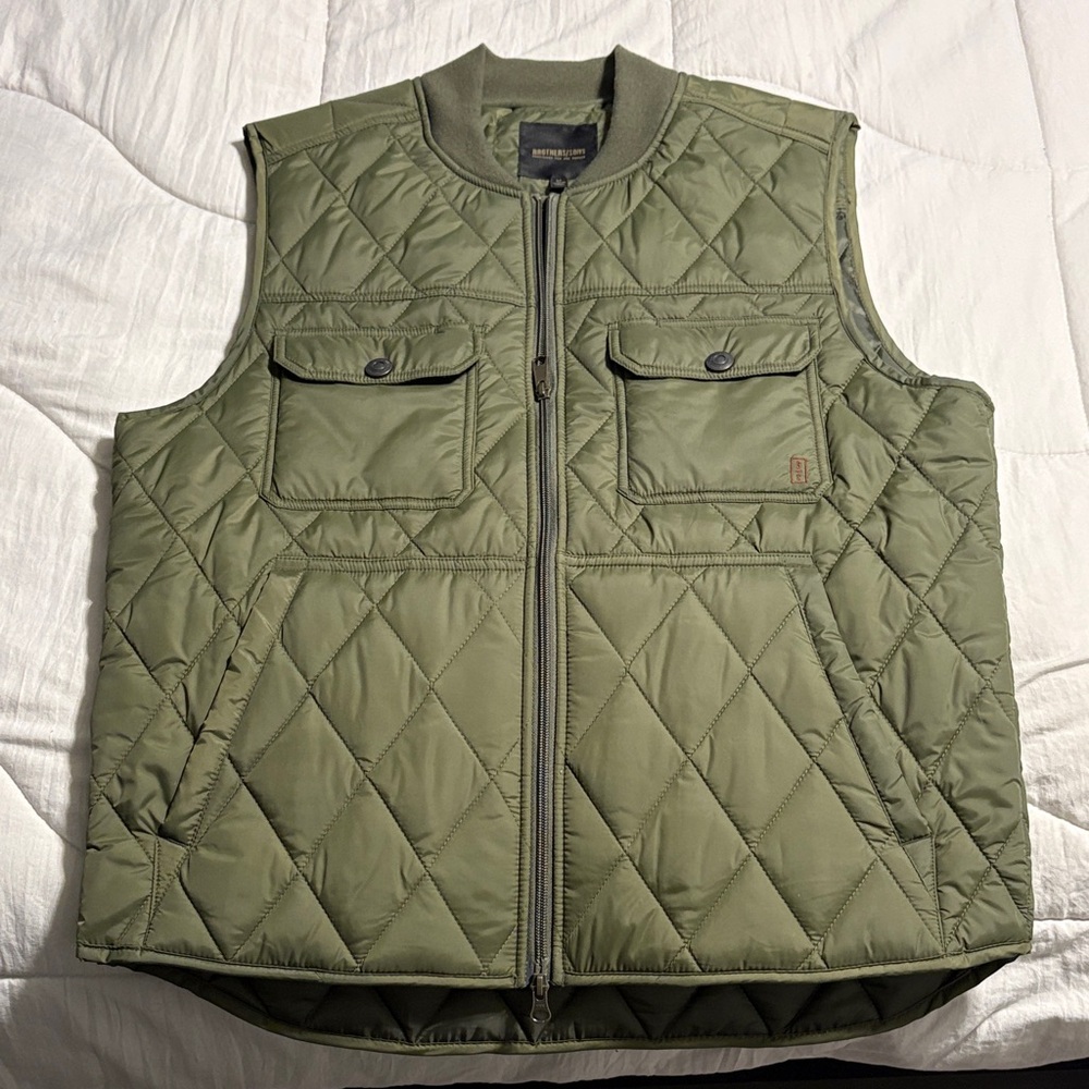 Men's Green Quilted Vest